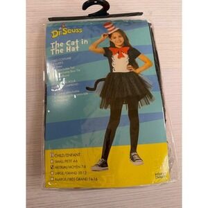 Dr Seuss The Cat in the Hat Girl Costume Tutu Dress Medium 7-8 InSpirit Designs
